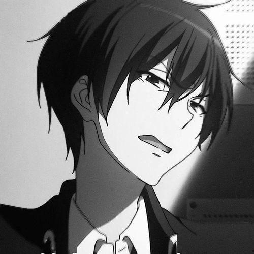 漫画黑白图片男生,青春岁月的黑白剪影